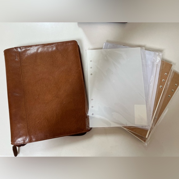 Filofax Lockwood Zip A5 PlannerOrganizer Cognac Tan Leather - Picture 1 of 7